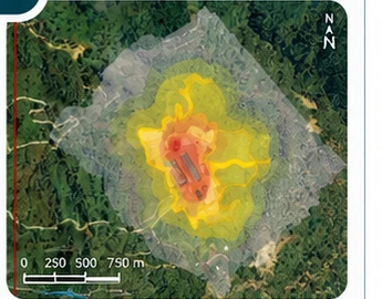 Mapa de puntos de muestreo de nivel de ruido