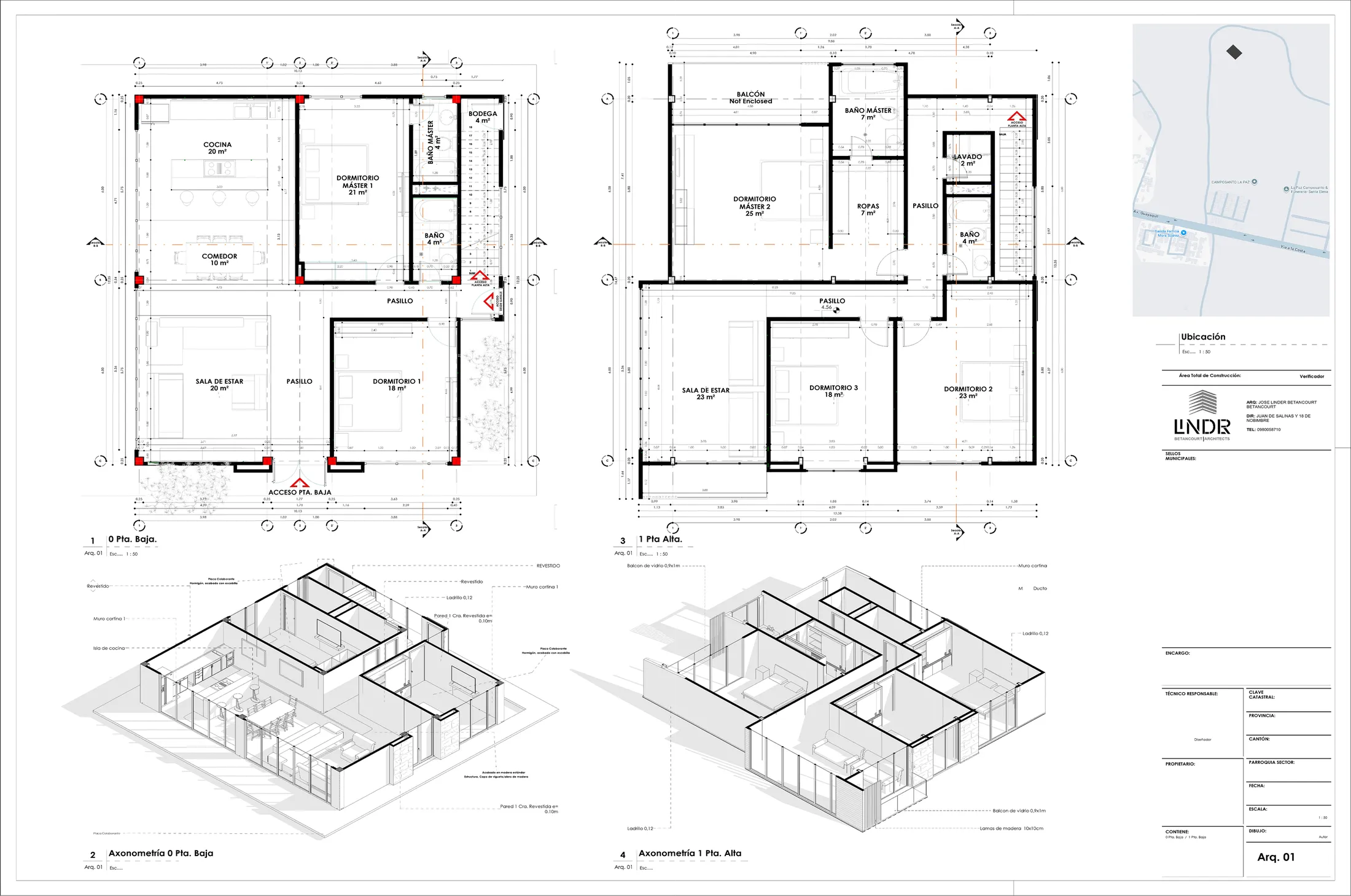 Planta arquitectónica de planta alta