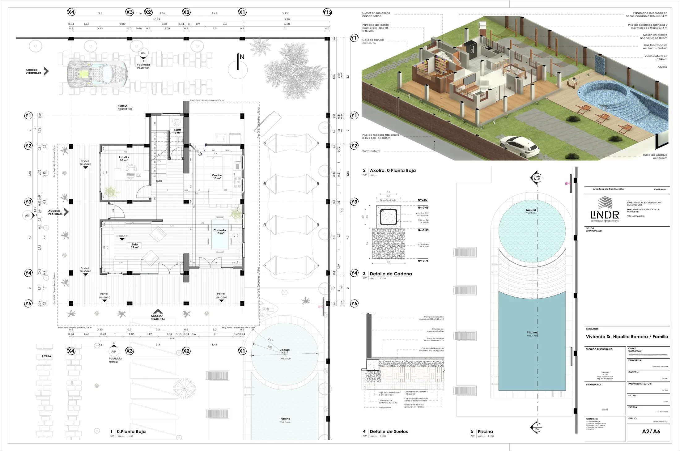 Planta arquitectónica de Residencia Luna